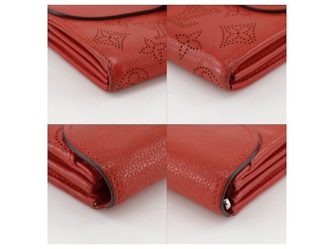 Cartera Louis Vuitton Iris de piel Mahina Roja - vista 6