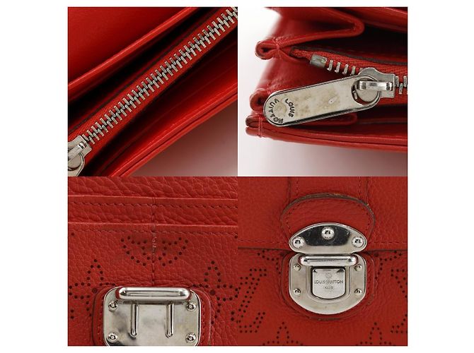 Cartera Louis Vuitton Iris de piel Mahina Roja - vista 7