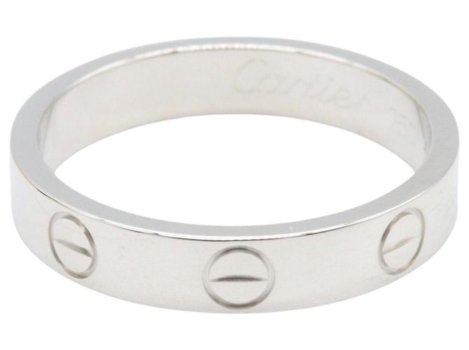 Cartier Mini Love Ring aus 18K Weißgold Silber - Ansicht 2