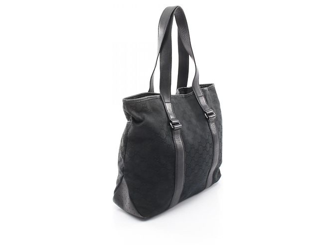 Borsa Tote Gucci GG Canvas Nero - vista 2