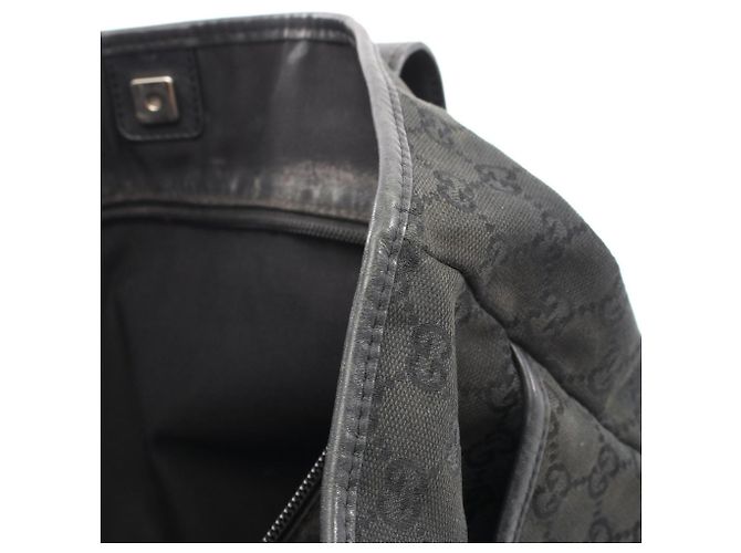 Borsa Tote Gucci GG Canvas Nero - vista 9