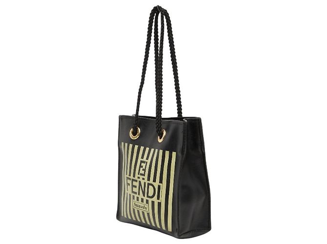 Borsa Fendi Fazzuolo Mini Nero Giallo - vista 2