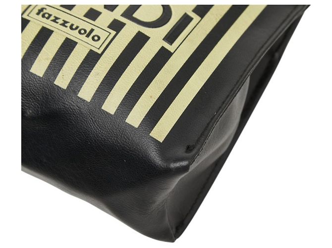 Borsa Fendi Fazzuolo Mini Nero Giallo - vista 6