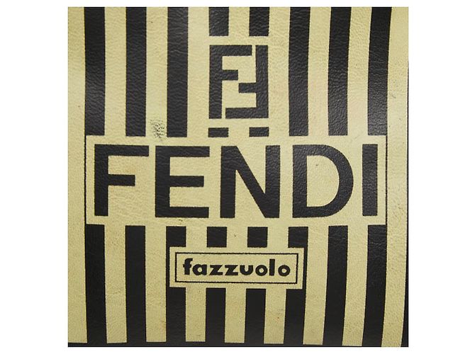 Borsa Fendi Fazzuolo Mini Nero Giallo - vista 9