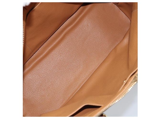 Céline Celine Vintage Macadam Canvas and Leather Marrone - vista 5