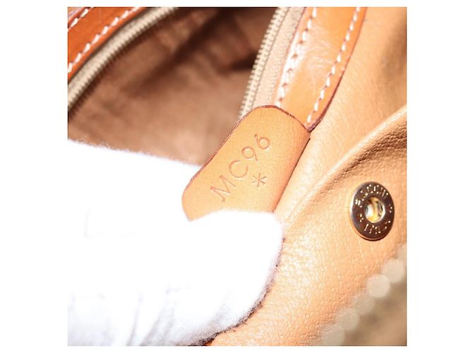 Céline Celine Vintage Macadam Canvas and Leather Marrone - vista 6