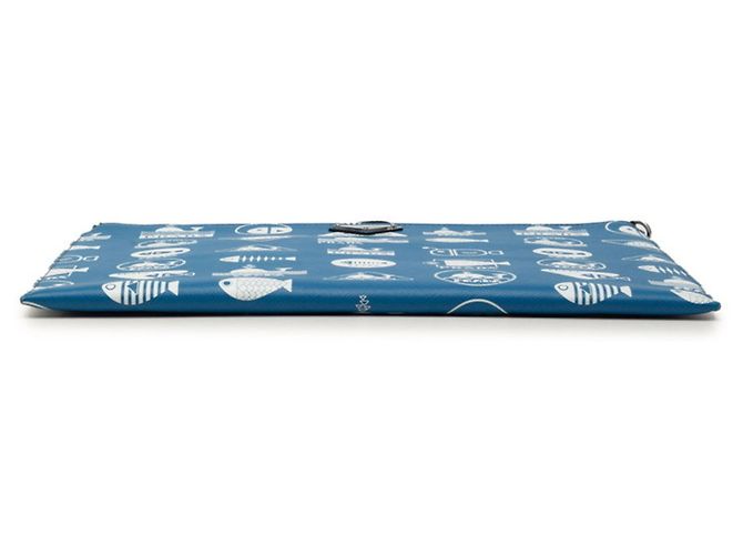 Saffiano Clutch e Borsa a Spalla Prada Brick Marine Style Bianco Blu - vista 3