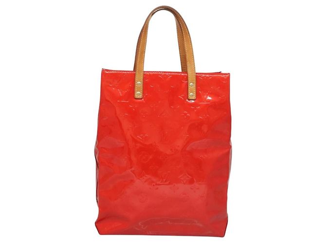 Louis Vuitton Reade Monogram Vernis MM Rosso - vista 2