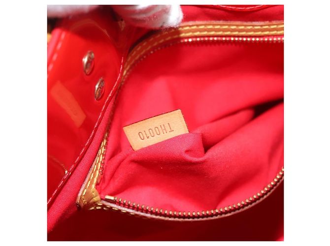 Louis Vuitton Reade Monogram Vernis MM Rosso - vista 6