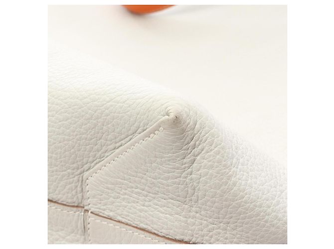 Hermès Borsa Tote Hermes Double Sens 45 Marrone Arancione Grigio - vista 11
