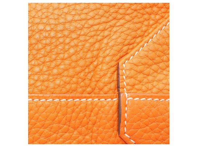 Hermès Borsa Tote Hermes Double Sens 45 Marrone Arancione Grigio - vista 5