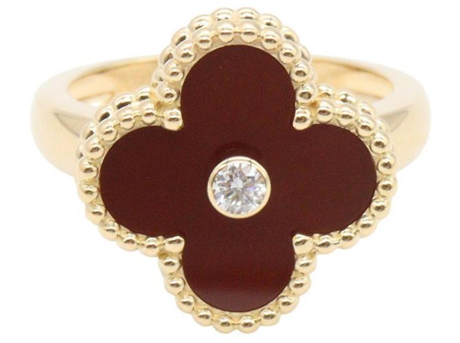 Van Cleef & Arpels Vintage Alhambra Karneol Ring Rot Golden - Ansicht 2