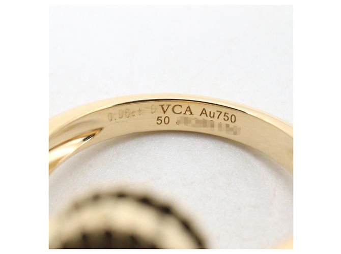 Van Cleef & Arpels Vintage Alhambra Karneol Ring Rot Golden - Ansicht 4