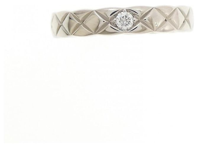 Anello Chanel Coco Crush Medium Band in Platino e Diamante - vista 2