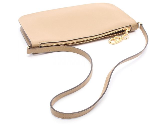 Hermès Borsa a tracolla Hermes Zip Ango To Go Chaine d'Ancre Marrone - vista 6