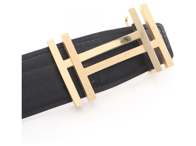 Hermès Hermes H O Carre Reversible Leather Belt for Men Brown Black - view 2