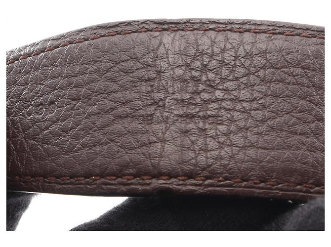 Hermès Hermes H O Carre Reversible Leather Belt for Men Brown Black - view 4