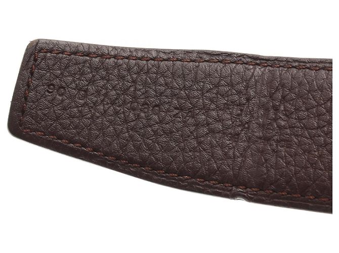 Hermès Hermes H O Carre Reversible Leather Belt for Men Brown Black - view 5