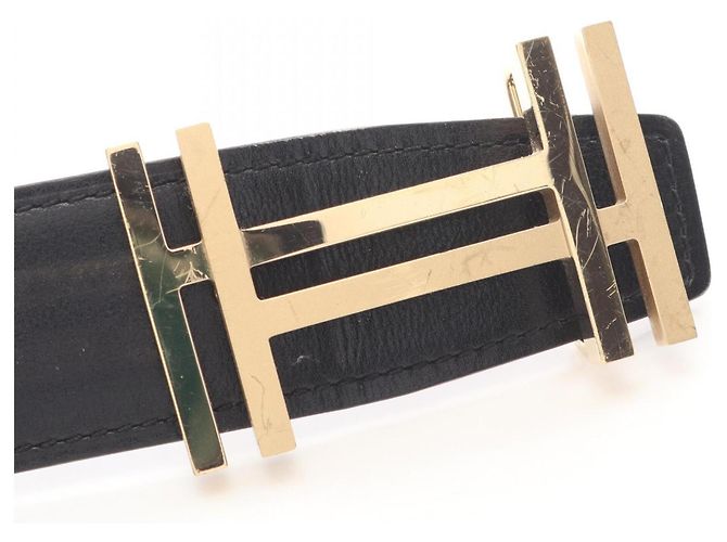 Hermès Hermes H O Carre Reversible Leather Belt for Men Brown Black - view 8