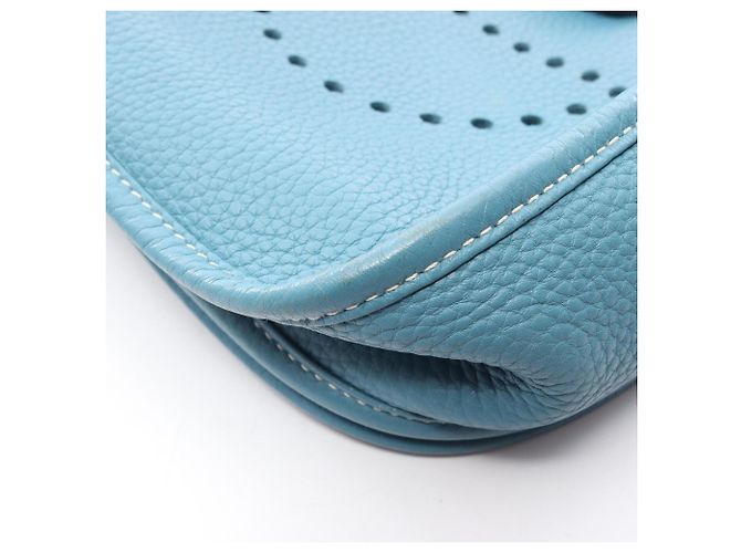 Hermès Borsa a tracolla Hermes Evelyne 3 Trois PM Blue Jean - vista 10