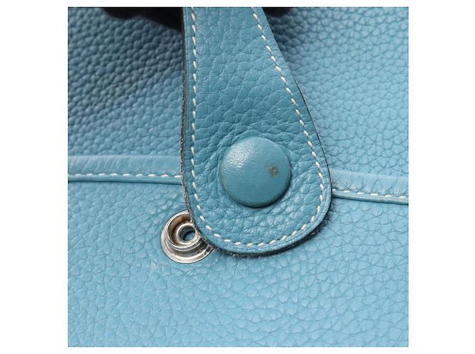 Hermès Borsa a tracolla Hermes Evelyne 3 Trois PM Blue Jean - vista 11