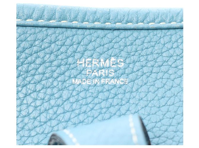 Hermès Borsa a tracolla Hermes Evelyne 3 Trois PM Blue Jean - vista 4