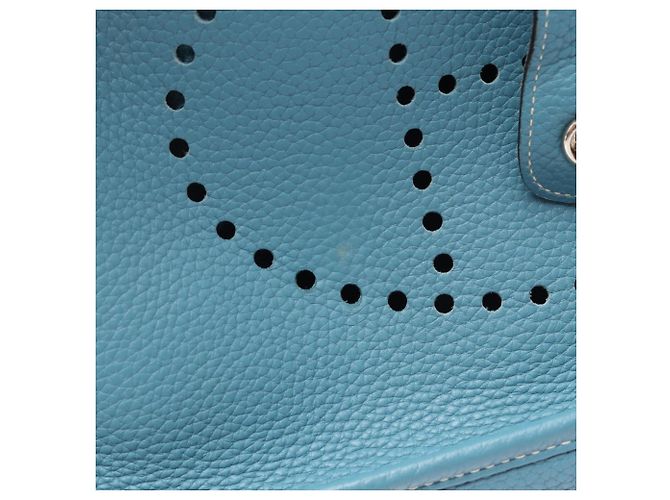 Hermès Borsa a tracolla Hermes Evelyne 3 Trois PM Blue Jean - vista 9
