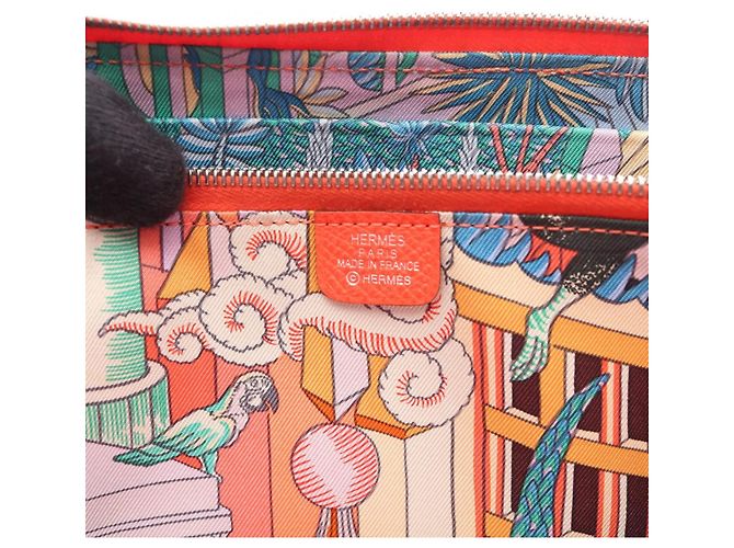 Cartera larga de cuero Epsom rojo Hermès Roja - vista 4