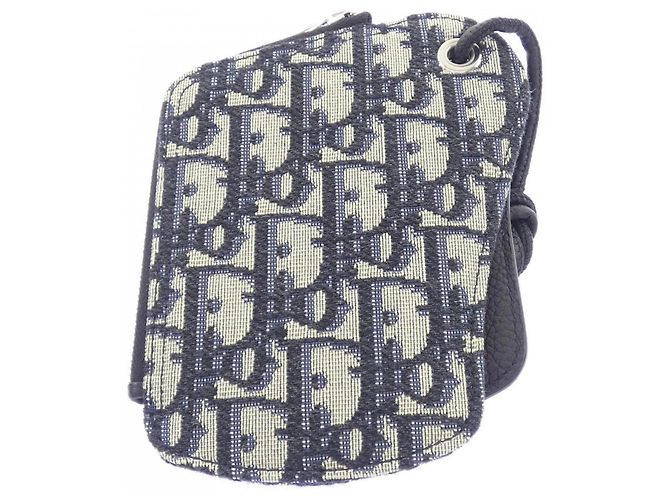 Pochette Christian Dior Beige Blu navy - vista 2