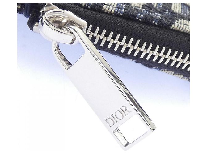 Pochette Christian Dior Beige Blu navy - vista 4