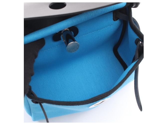 Borsa a tracolla Hermès Herbag Zip Mini Nero Blu - vista 3