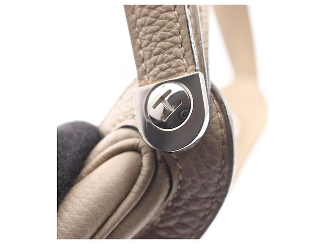Hermès Borsa a Spalla Hermes Caporal Tourterelle Grigia Beige - vista 10