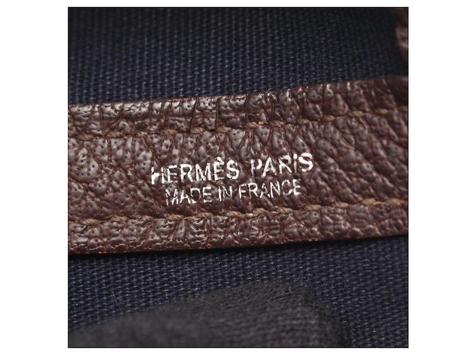 Hermès Borsa Tote Hermes Garden Party TPM Marrone - vista 4