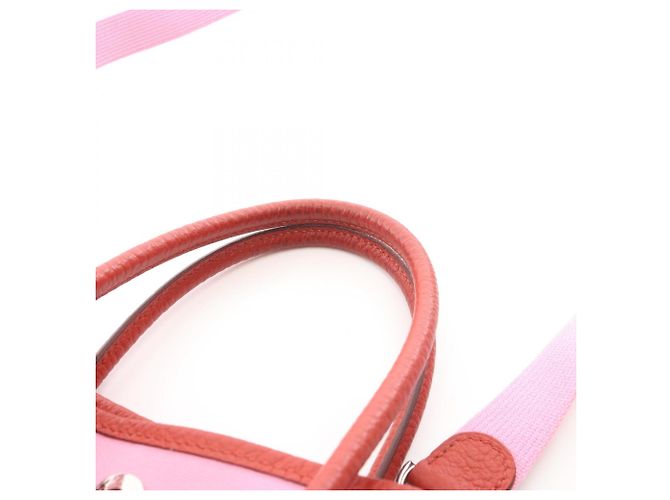 Hermès Borsa Tote Hermes Garden File PM Pink Rouge Duchesse Rosa Bordò - vista 10