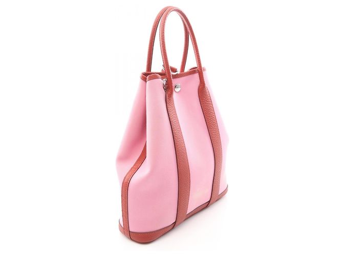 Hermès Borsa Tote Hermes Garden File PM Pink Rouge Duchesse Rosa Bordò - vista 2