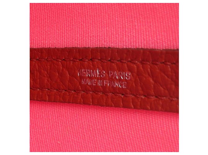 Hermès Borsa Tote Hermes Garden File PM Pink Rouge Duchesse Rosa Bordò - vista 4