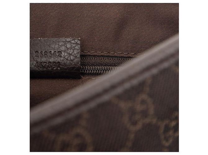 Borsa a tracolla Abbey in tela GG Gucci Marrone - vista 8