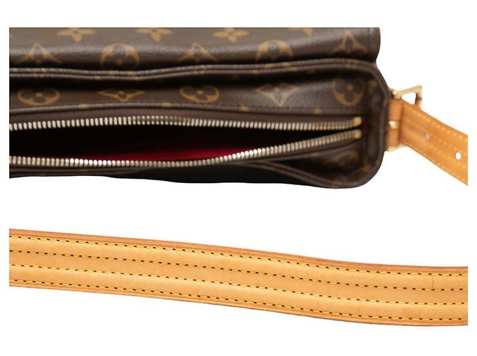 Borsa a tracolla Louis Vuitton Monogram Vivacite MM Marrone - vista 4