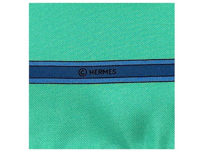 Sciarpa in seta Hermès - LE TEMPS des MARIONNETTES Multicolore Verde - vista 5