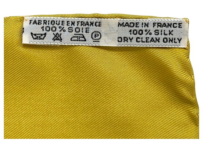 Hermès Carré 90 Seidentuch Mehrfarben Gelb - Ansicht 5