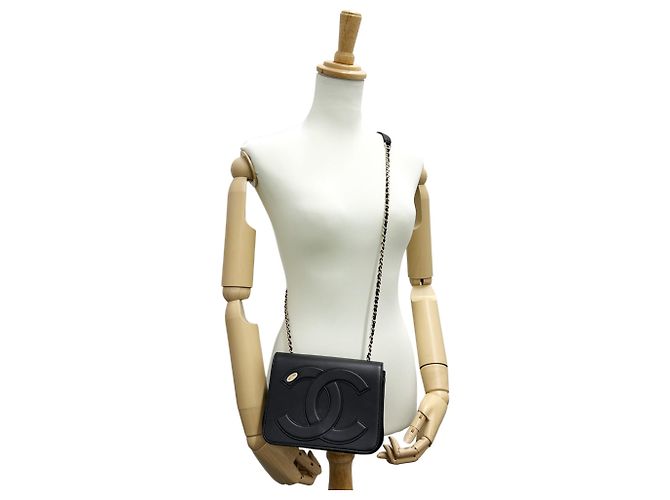 Borsa a mano Chanel in pelle nera Nero - vista 10