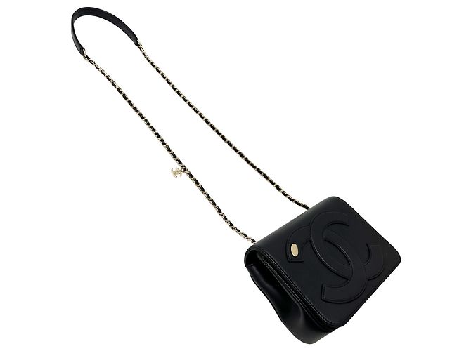 Borsa a mano Chanel in pelle nera Nero - vista 4