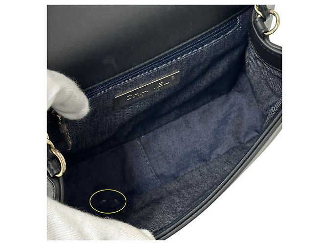 Borsa a mano Chanel in pelle nera Nero - vista 5