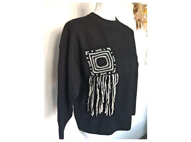 Autre Marque Jersey Moewy negro detalle ganchillo - vista 13