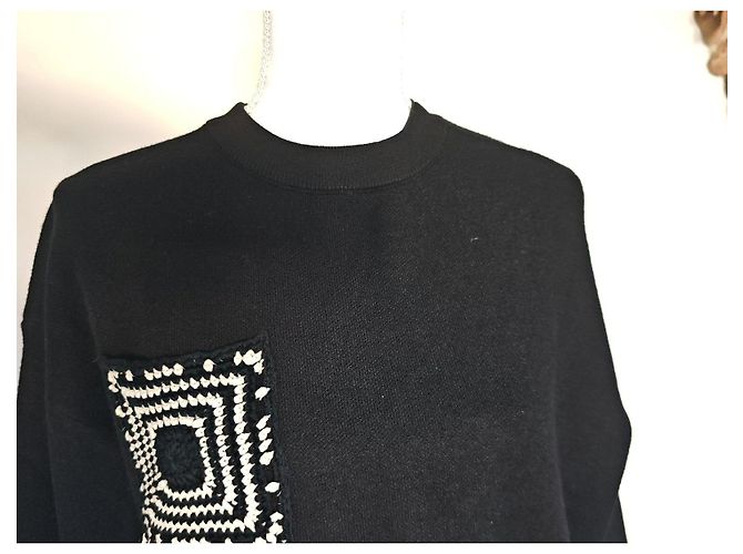 Autre Marque Jersey Moewy negro detalle ganchillo - vista 14