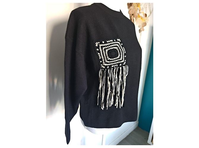 Autre Marque Jersey Moewy negro detalle ganchillo - vista 15