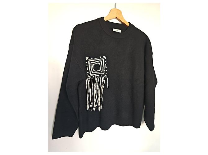 Autre Marque Jersey Moewy negro detalle ganchillo - vista 2