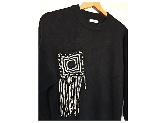 Autre Marque Jersey Moewy negro detalle ganchillo - vista 3