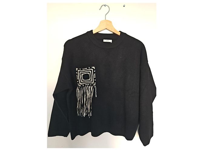 Autre Marque Jersey Moewy negro detalle ganchillo - vista 4