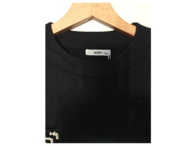 Autre Marque Jersey Moewy negro detalle ganchillo - vista 5